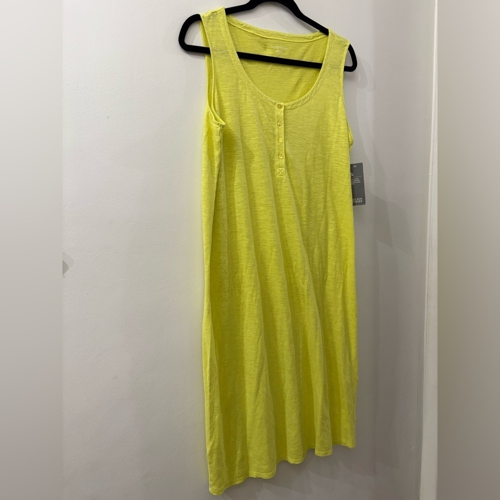 Eileen Fisher Vibrant Yellow tank dress - NWT - medium - organic cotton blend